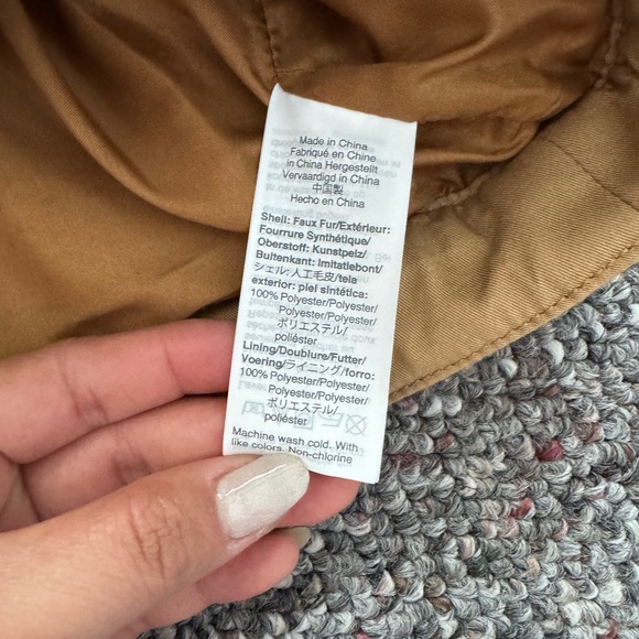 Madewell Women's Sherpa button down Camel Teddy Jacket S - Picture 12 of 12